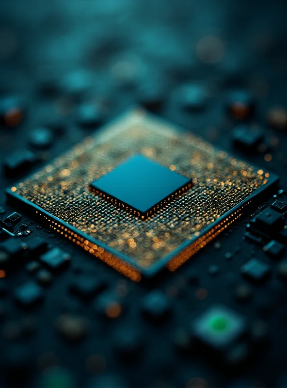 Image of a semiconductor chip, representing the technology industry.