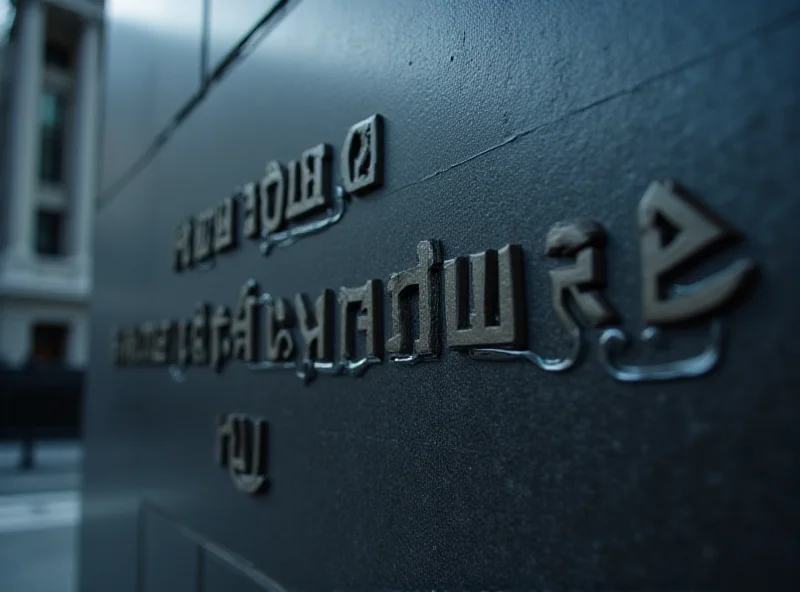 A close-up shot of a U.S. Treasury Department building sign