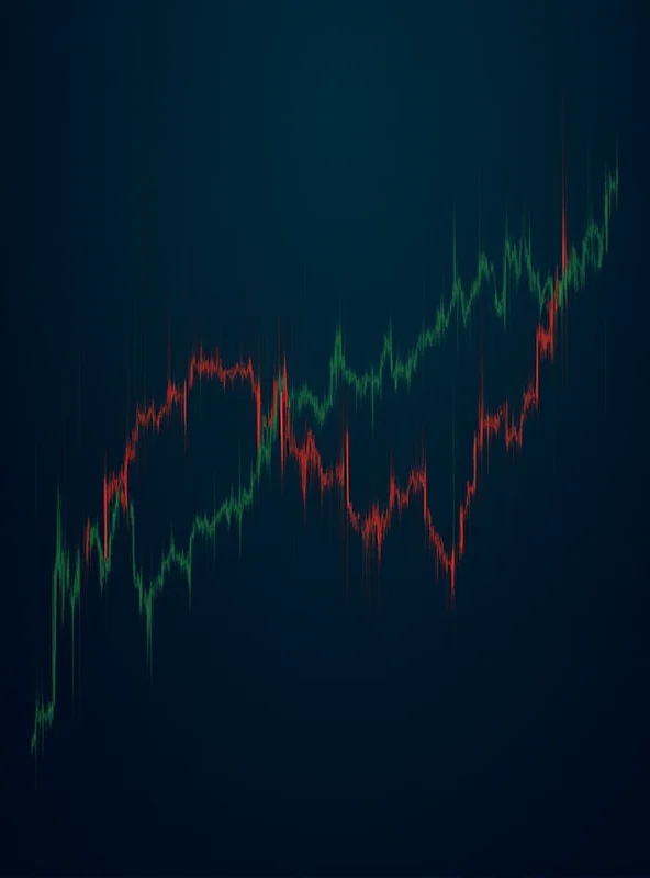 An abstract image representing the stock market, with rising and falling graphs.