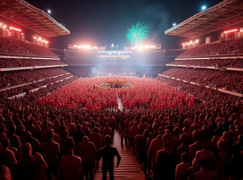 A wide shot of the Sapucaí Sambadrome during Carnival, filled with performers and spectators.