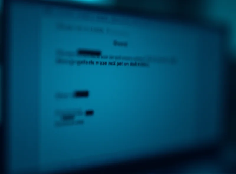 A close-up of an email on a computer screen, blurred in the background, suggesting a confidential investigation.