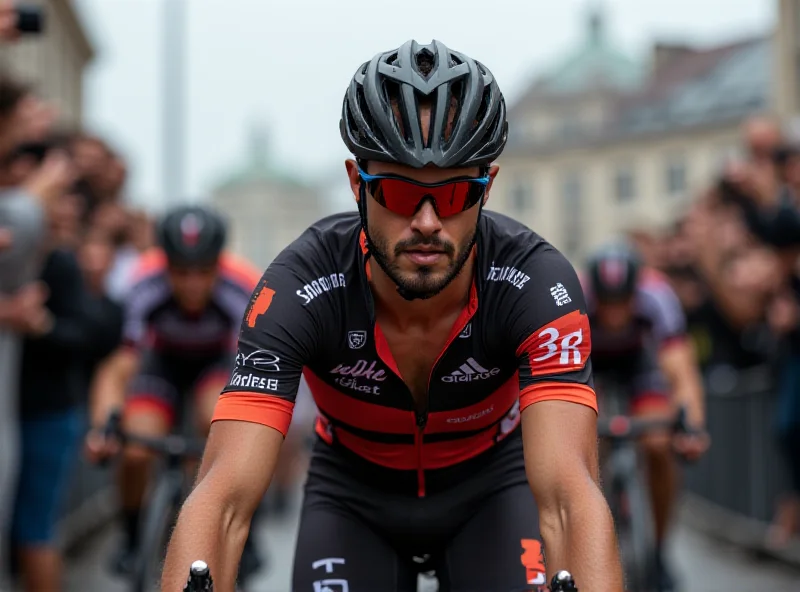 Chamba, a Mongolian cyclist, competing in a European race