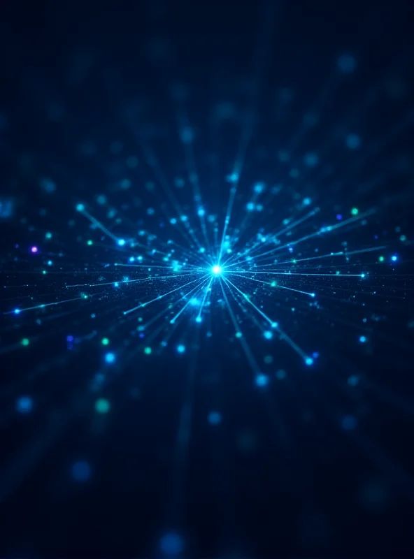A complex mathematical equation representing the Lattice Shortest Vector Problem, with futuristic, glowing lines and nodes.