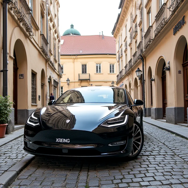 Xpeng electric vehicle on Czech street