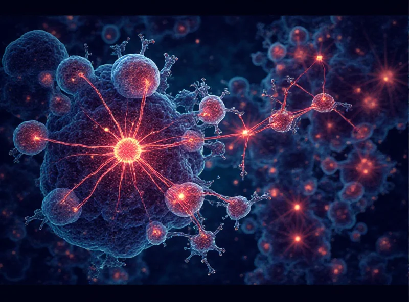 Illustration of cancer cells undergoing aerobic glycolysis with focus on the pyruvate dehydrogenase complex.