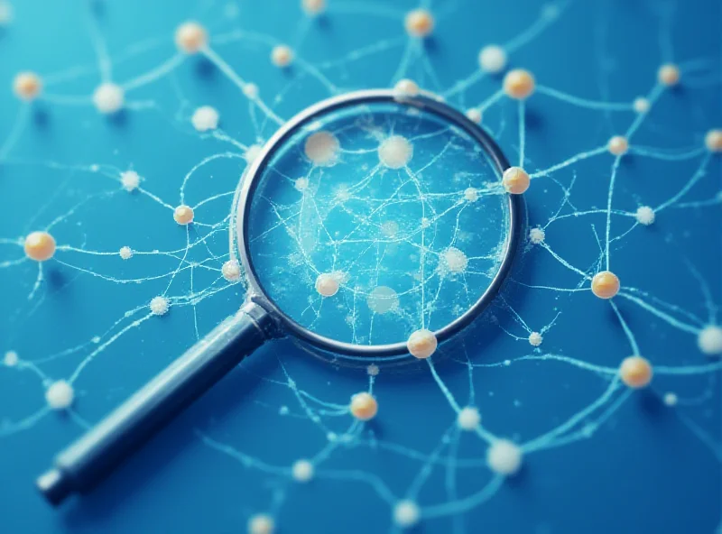 A digital illustration of a magnifying glass hovering over a complex network of financial transactions, highlighting the need for scrutiny and oversight.