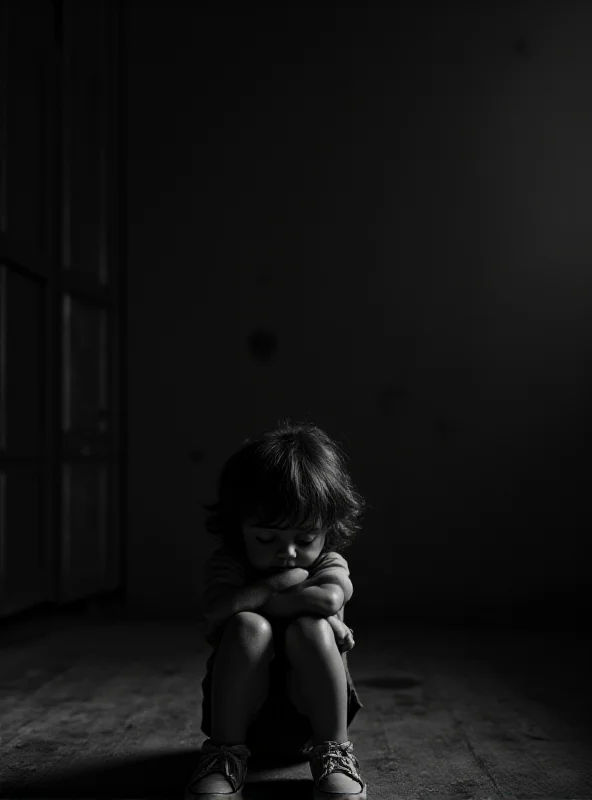 A somber image representing the concept of childhood trauma and abuse.
