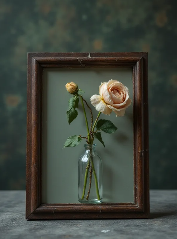A somber image representing the tragedy of domestic violence, possibly showing a broken picture frame or a single wilting flower.