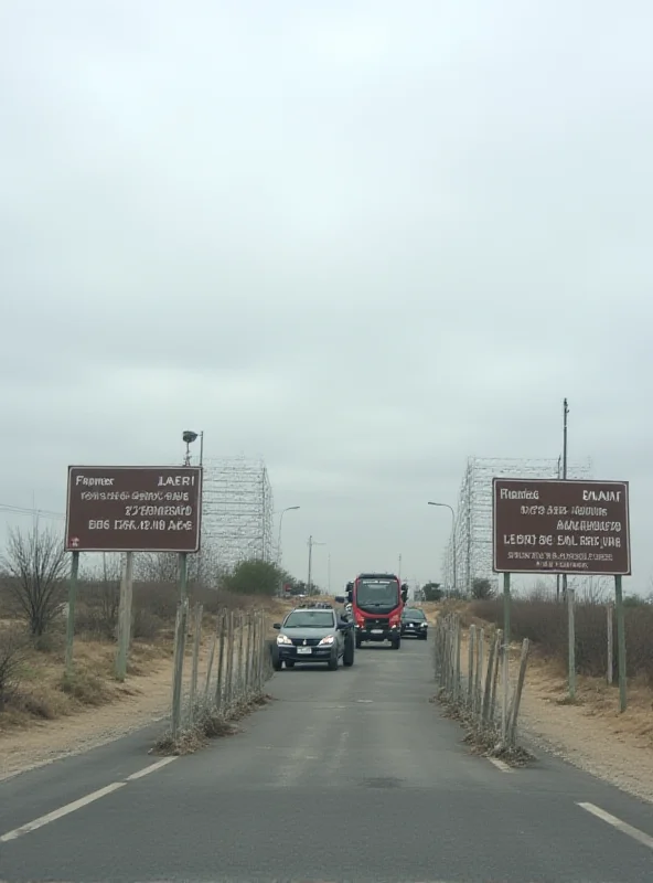 Image of a border crossing between France and Algeria, symbolizing the refusal of Algeria to repatriate expelled citizens.
