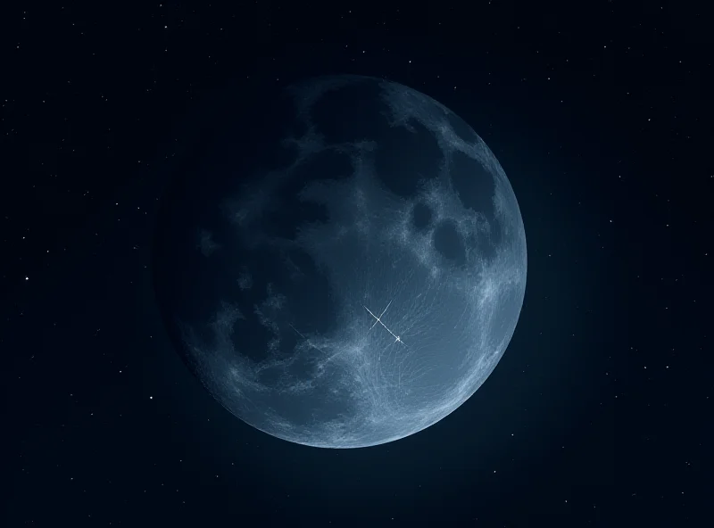 Illustration of the Lunar X phenomenon on the moon's surface.