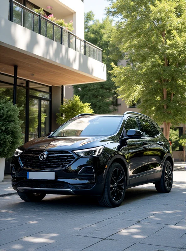 A stylish Opel Mokka Hybrid parked in a modern urban setting, showcasing its sleek design.