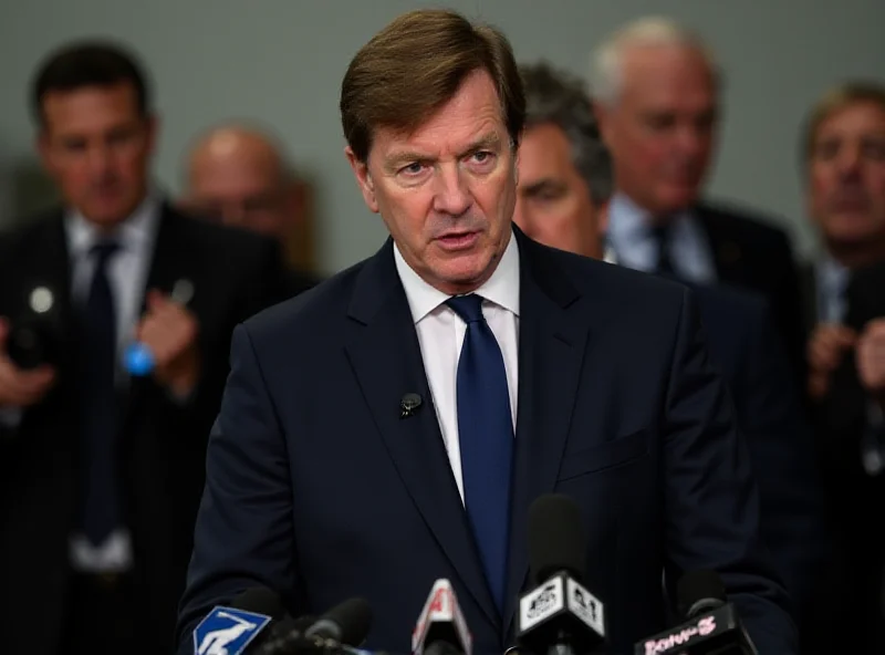 Prime Minister Petr Fiala speaking at a press conference.