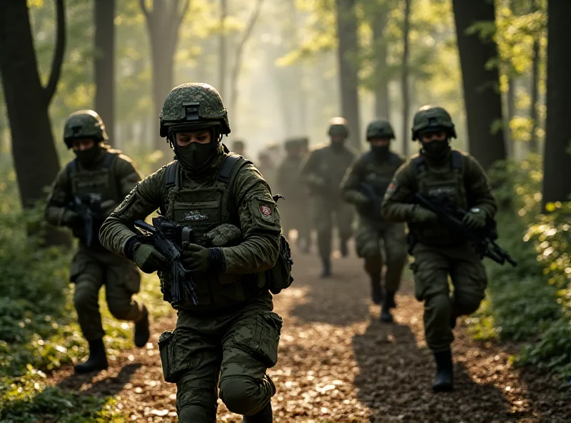 Czech soldiers during a military exercise