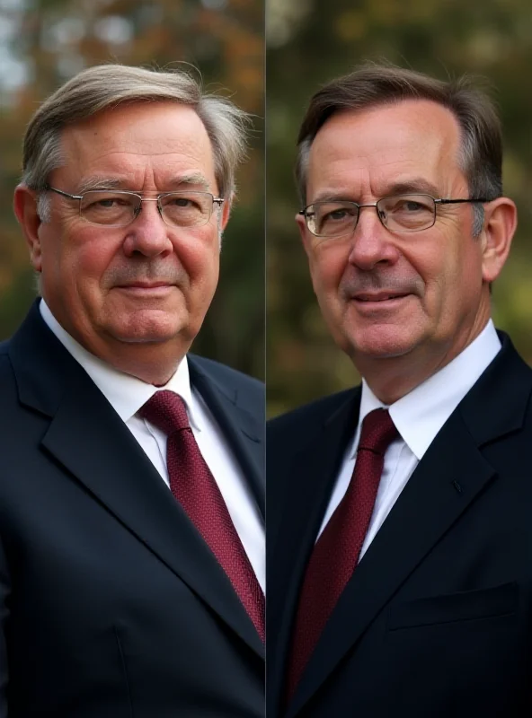 A split image showing President Pavel and Prime Minister Fiala side-by-side