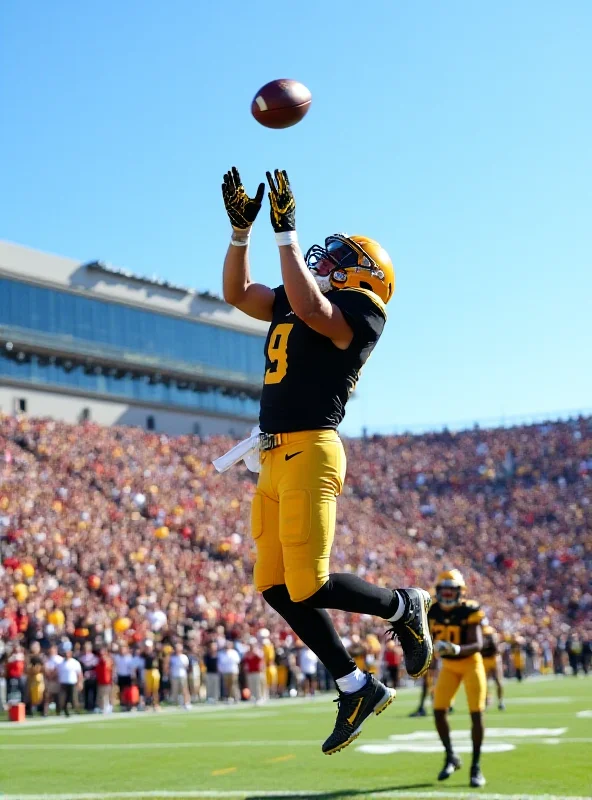 Travis Hunter making a catch during a football game