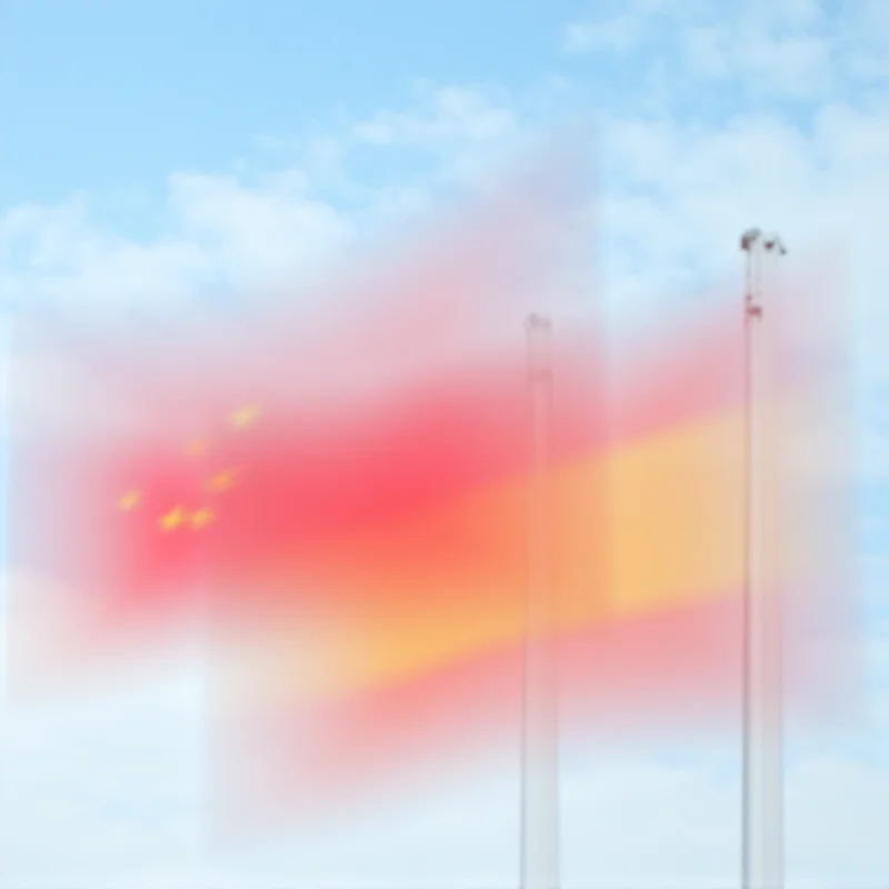 A collage of European flags, including the Czech and Spanish flags, waving in the wind