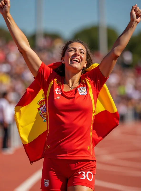 Ana Peleteiro celebrating a victory