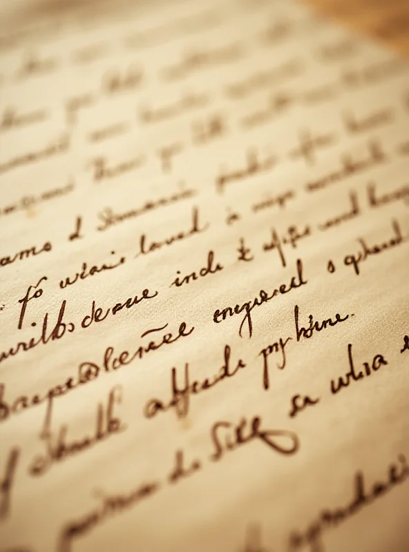 Close-up of a medieval document with faded ink and handwritten text.