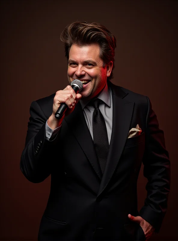 David Johansen as Buster Poindexter in a tuxedo and pompadour hairstyle