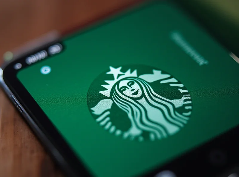 Starbucks gift card displayed on a mobile phone, with a Groupon logo visible.