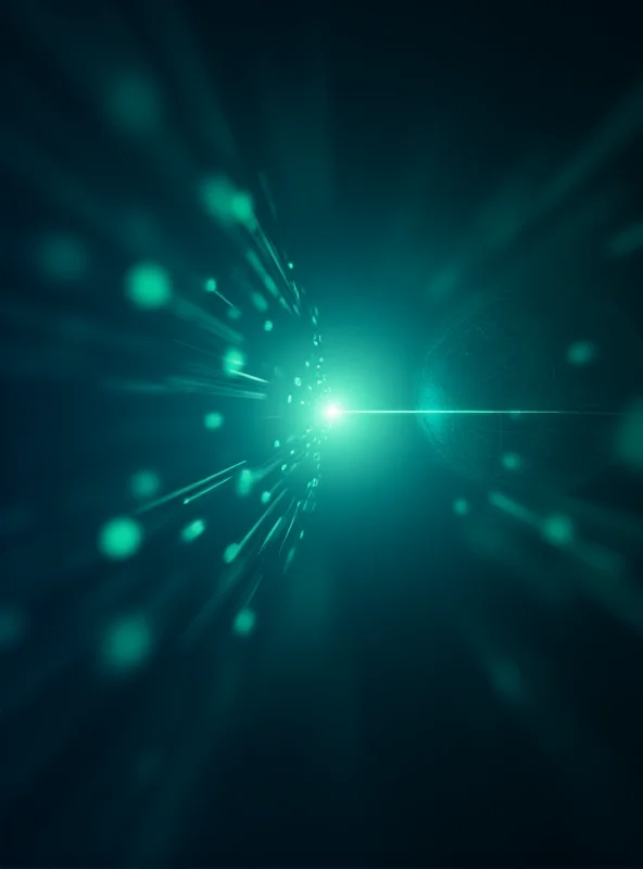 A stylized image of a VPN connection, showing data flowing through a secure tunnel.