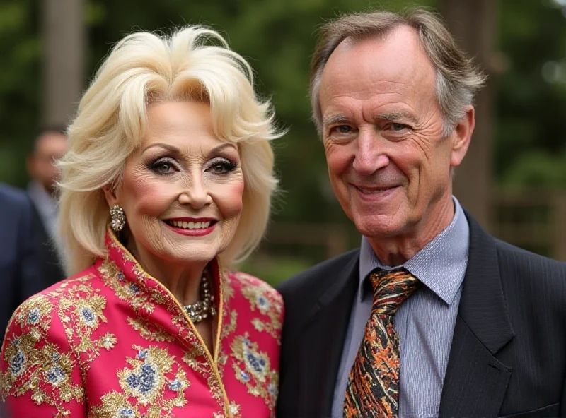 Dolly Parton and Carl Dean in a candid moment.