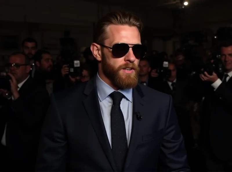 Conor McGregor at a press conference.