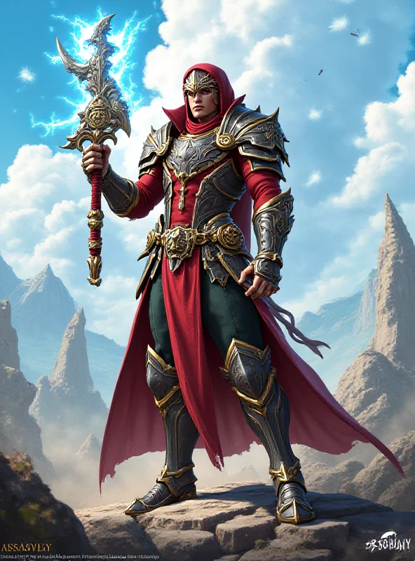 Concept art for Absolum, showcasing one of the playable characters in a heroic pose.