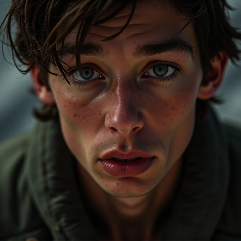 Close-up of Armand Duplantis's face, showing intense focus before a jump.