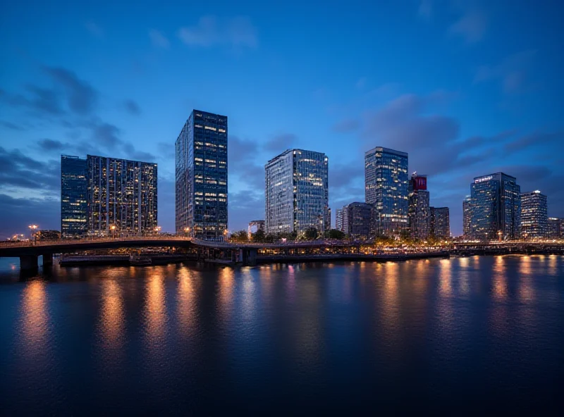 The skyline of Rotterdam, Netherlands.
