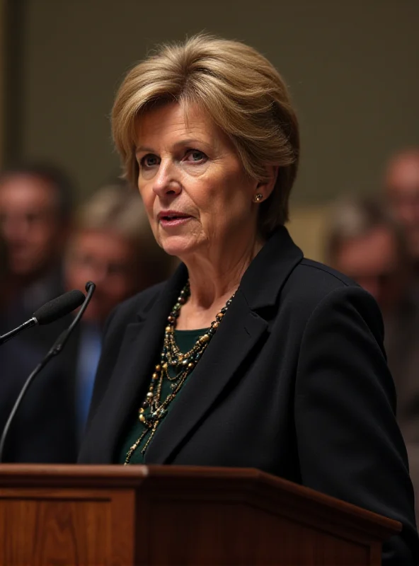 A photo of Princess Laurentien speaking at a public event.