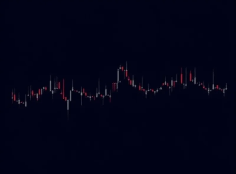 A graph showing fluctuating stock prices over time.