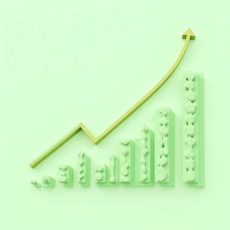 A stylized graph showing rising free cash flow with an arrow pointing towards mergers and acquisitions.