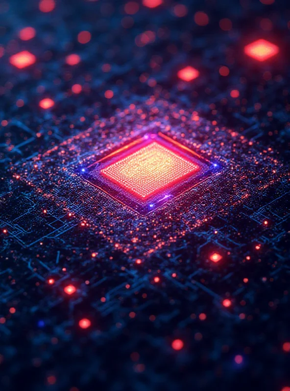 Abstract image of a quantum computer processor