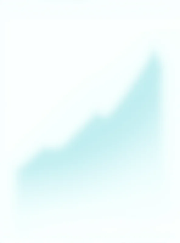 A stylized chart showing a slight upward trend in stock price over a quarter.