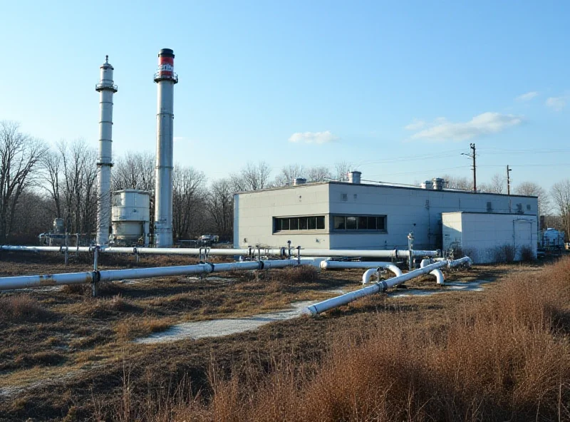 Exterior shot of a Northwest Natural facility with natural gas pipelines in the background.