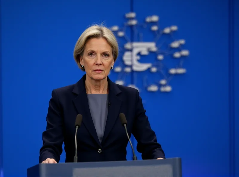 Christine Lagarde at an ECB press conference