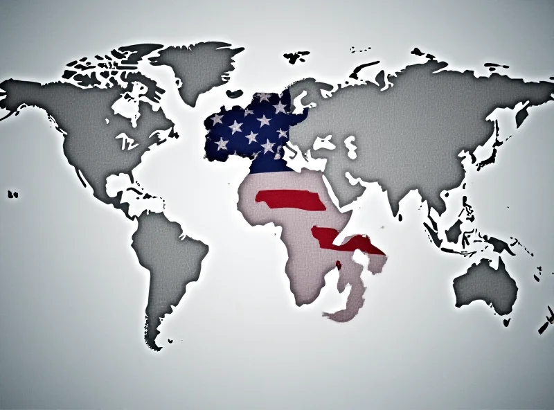 A map highlighting Italy, with the US flag faded in the background.