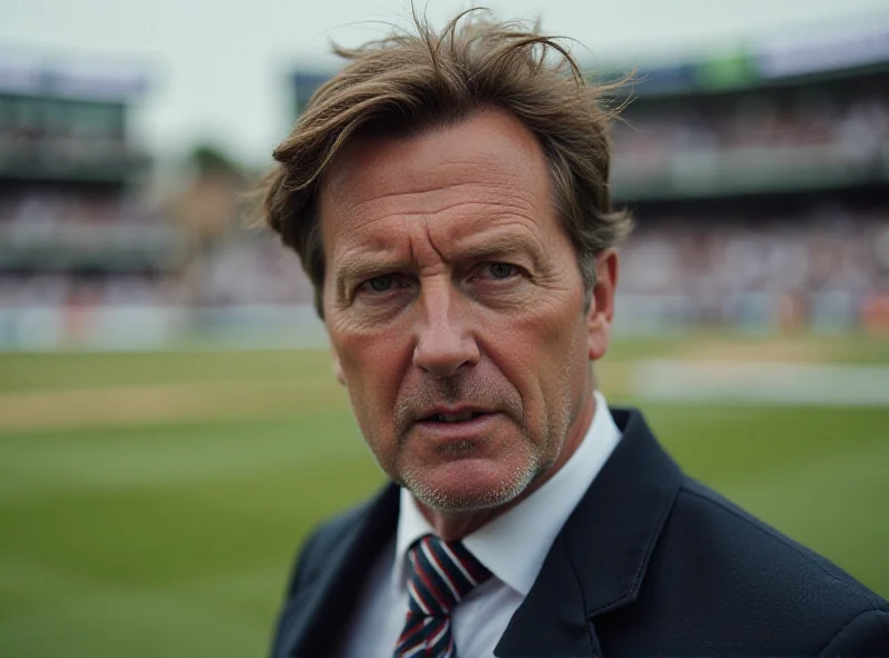 Michael Vaughan commentating on cricket, looking thoughtful