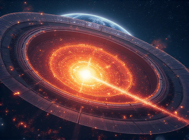 Illustration of nuclear fusion reactor with the Eni and UKAEA logos.