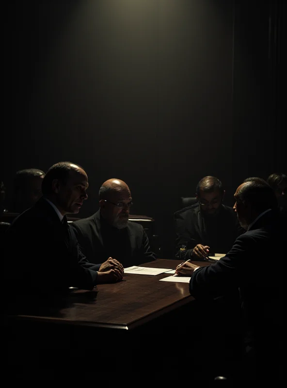 A dramatic scene depicting a courtroom with lawyers and journalists.