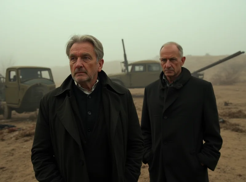 Batic and Leitmayr looking serious on a simulated battlefield.