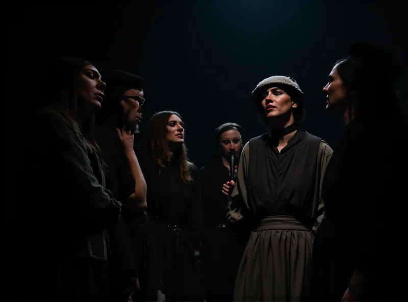 A dramatic scene from the opera Innocence.