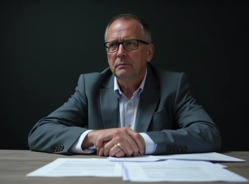 A concerned looking person reading legal documents.
