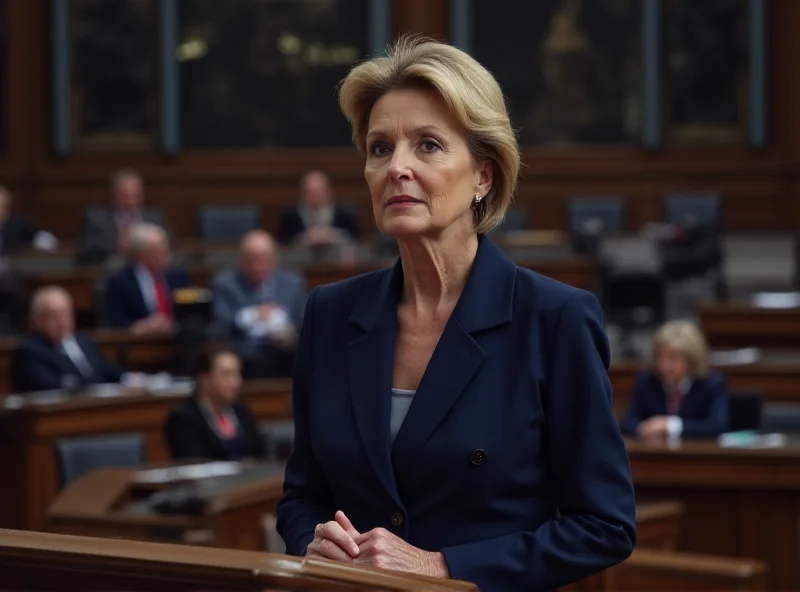 Ursula von der Leyen addressing the European Parliament