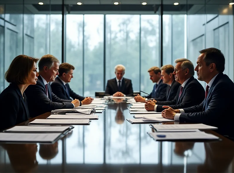 Meeting of European leaders discussing defense policy