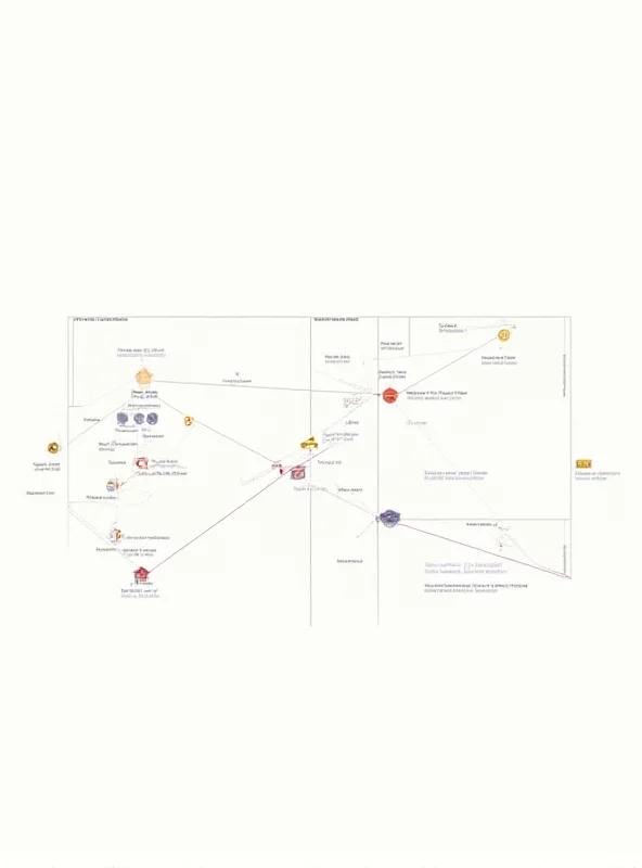 A complex supply chain diagram