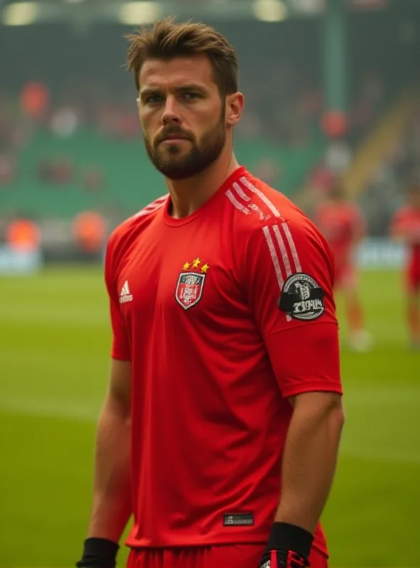 Troy Parrott in AZ Alkmaar kit, facing the camera with determination