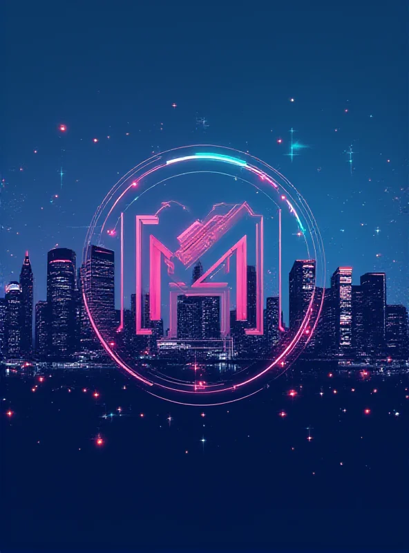 A stylized representation of the Mistral AI logo with a futuristic city skyline in the background.