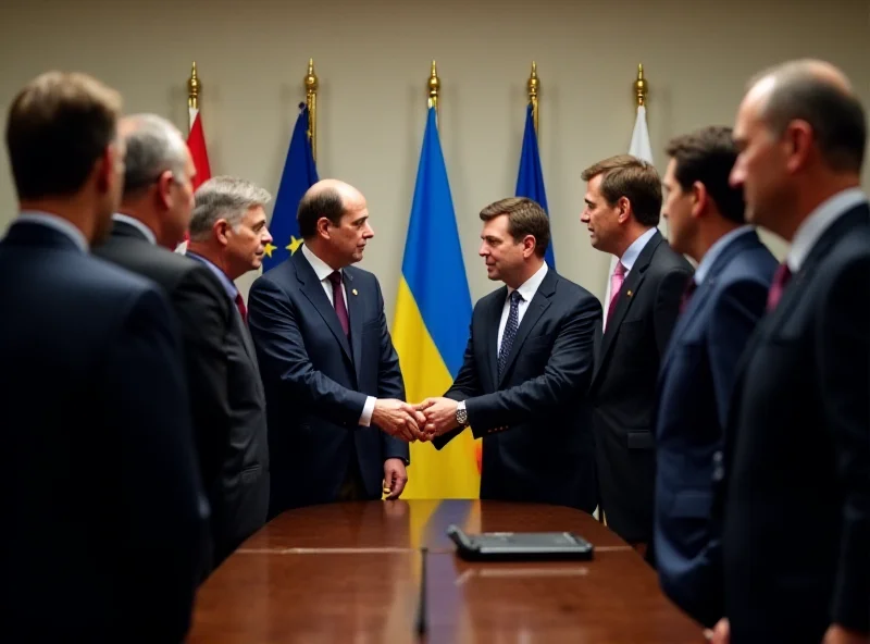 European leaders meeting with Zelensky